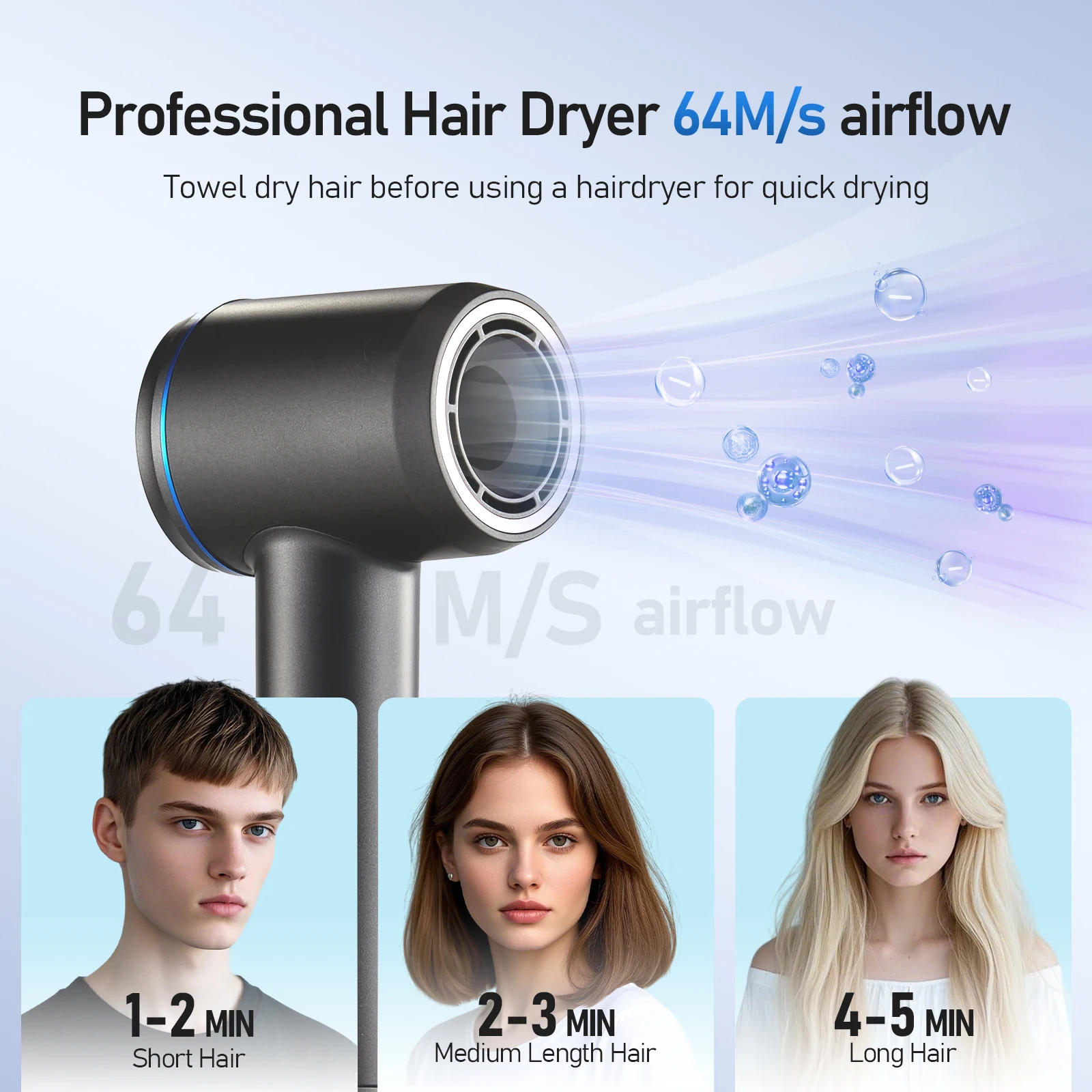 Love Best Professional High Speed  Hottest Blow Dryer for Effortless Beauty Styling  Fast Drying Lightweight Design