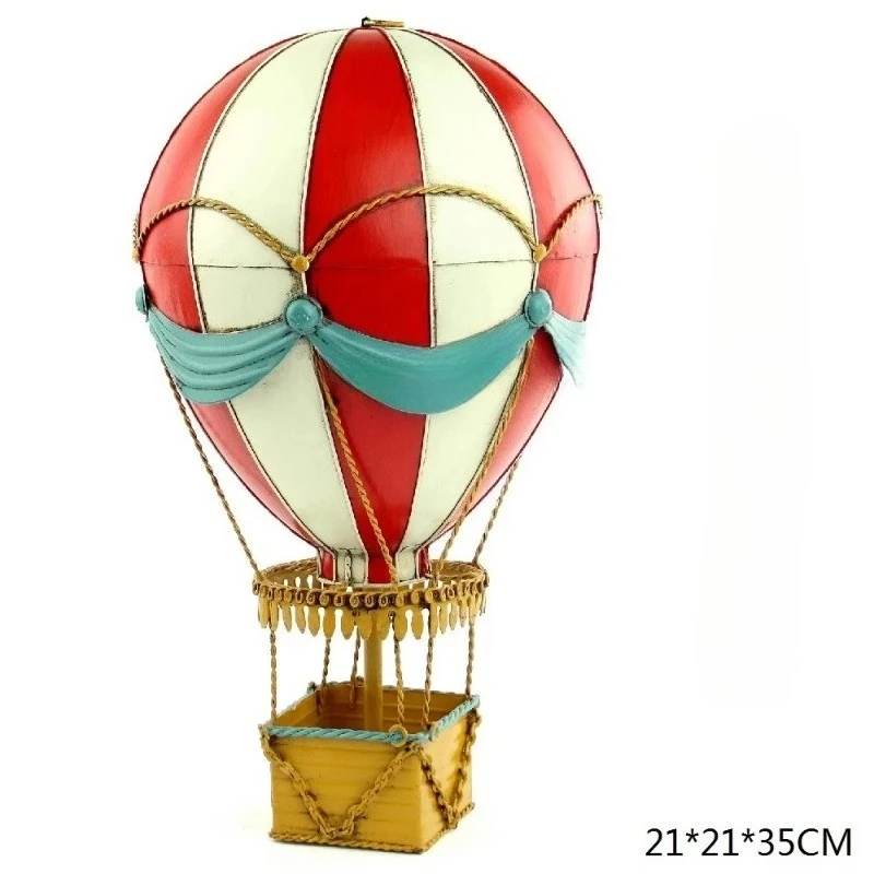 

Vintage wrought iron model hot air balloon pendant bar hanging handicrafts home jewelry gift