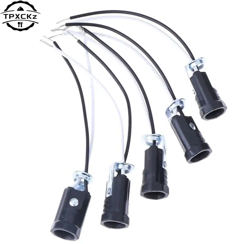 5Pcs Candelabra Base E12 Lamp Holder Light Sockets Keyless 20cm Wire Leads Accessories Bulb Lighting Replacement Parts