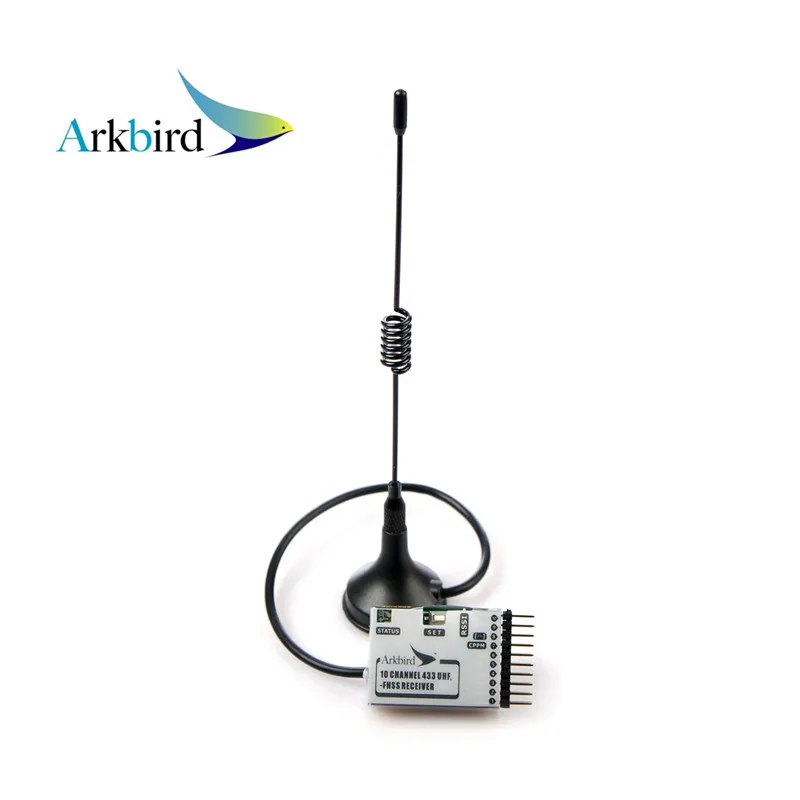 New item Arkbird 433MHz 10 Channel UHF FHSS Receiver with antenna  for long range system Rc racing drone High quality only 26g