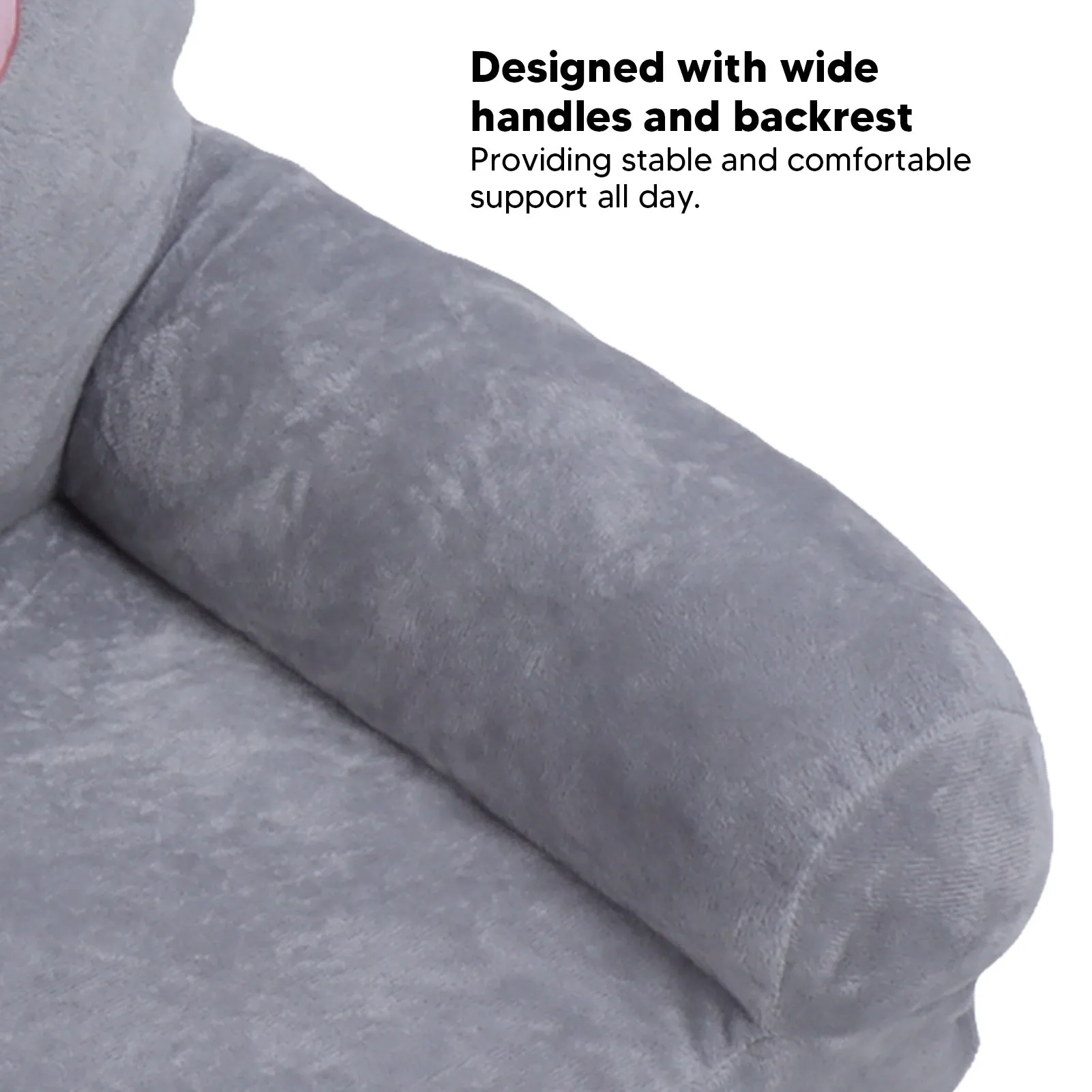 Sedia per bambini Design pieghevole Schienale stabile Cane grigio Divano per bambini morbido e traspirante per dormire