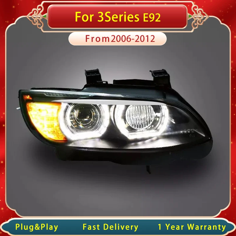 Car Headlight  For BMW  3 Series E92 E93 2006-2012 Upgrade New Design LED  LEns DRL Flow Turn Signal Head Lamp Accembly