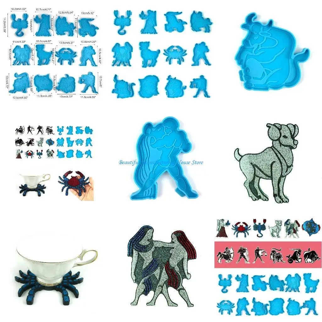 

E56A Resin Plate Molds Twelve Tray Mould Silicone Agate Molds Glossy Molds for Making DIY Craft