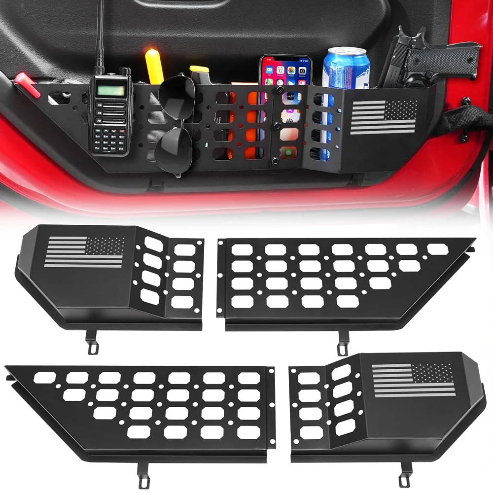 

Металлический ящик для хранения входной двери, карманы, органайзеры для боковых вставок на двери для Wrangler JL JLU 2018-2024 двери