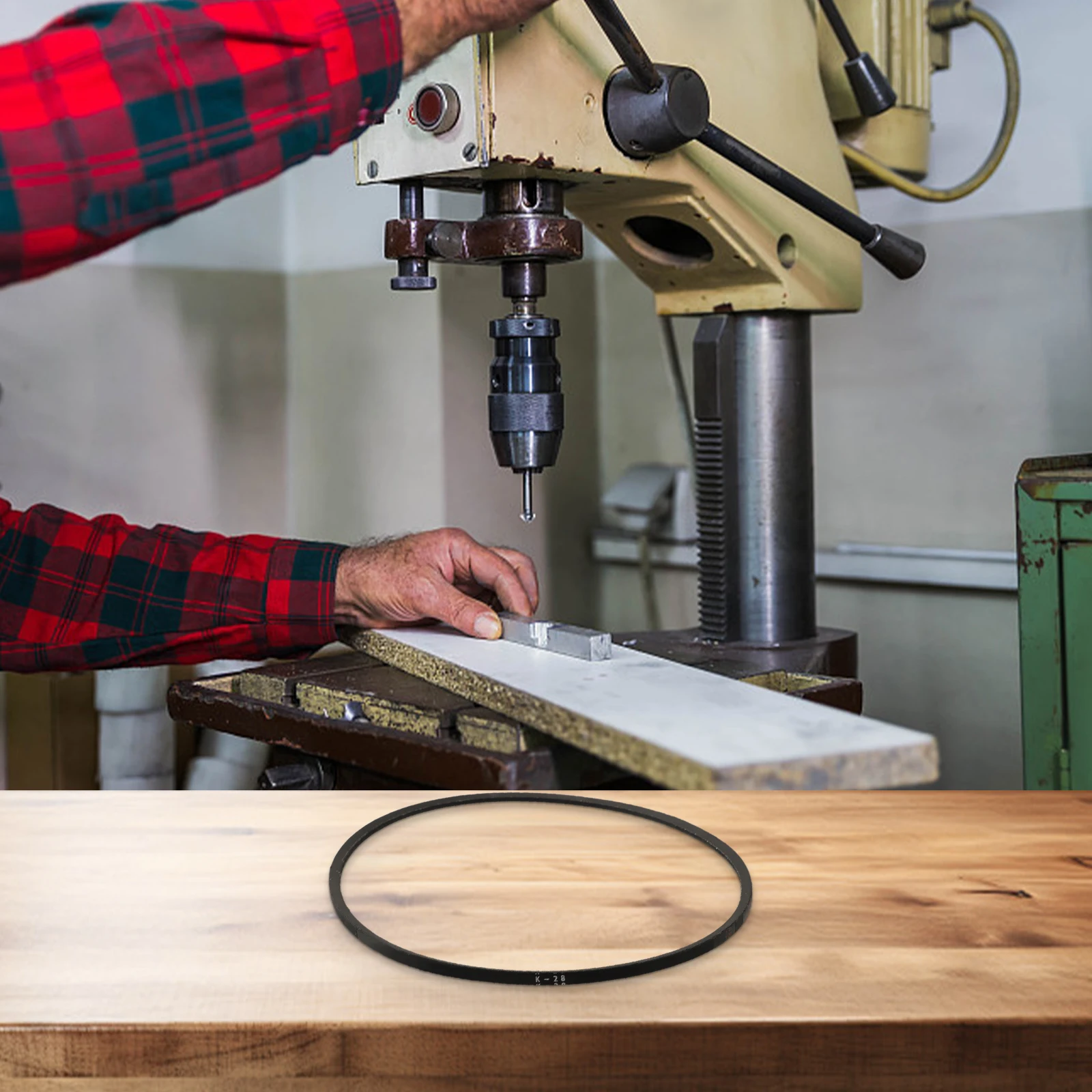 

Excellent Stretch Performance For Convenience For Replacement Drill Press Belt Drive V-Belt Shock And Vibration Alleviation