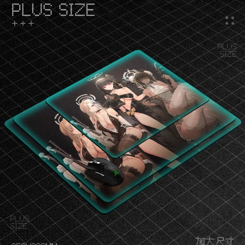 Gaming-Mauspad, individuell, rutschfest und stabil, 490 x 420 mm, 450 x 400 mm, 350 x 300 x 4 mm dickes Polyurethan-FPS für Gaming-Mauspad