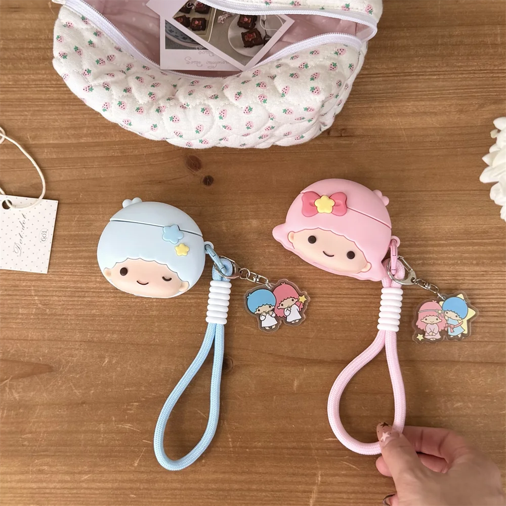 

Cute Cartoon Gemini 3D Headphone Case Silicone Funda for Apple Airpods 4 3 2 Airpods Pro2 Pro3 Earphone Case Cover With Charm