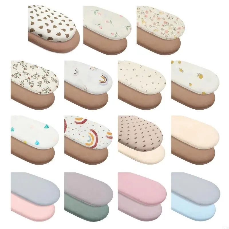 77HD 2Pcs/set Breathable Baby Bassinet Sheets Removable Cradles Bed Sheet Changing Pad Case Cover Protectors for Newborns