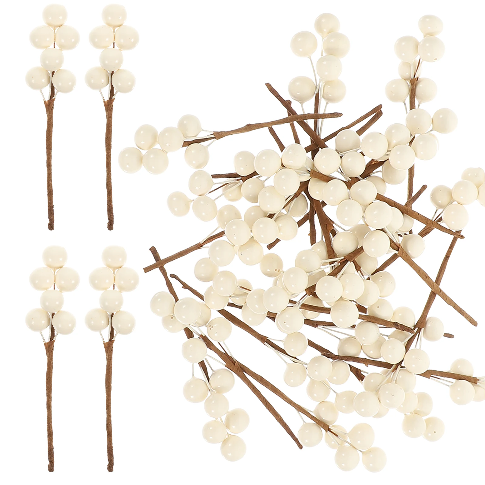 

30Pcs Glitter Artificial Berry Stems Realistic Christmas Tree Picks DIY Photo Props Winter Home Decor Artificial Berry Stems