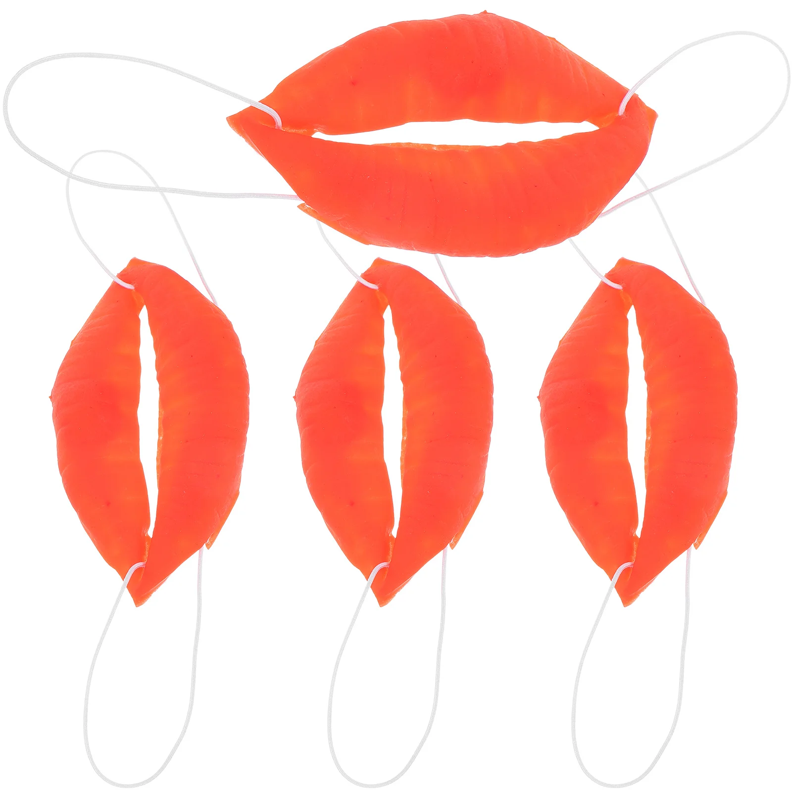 4 Pcs Lip Plumper Lips Halloween Costumes for Adults Apparel Performance Big Mouth Sausage The Face