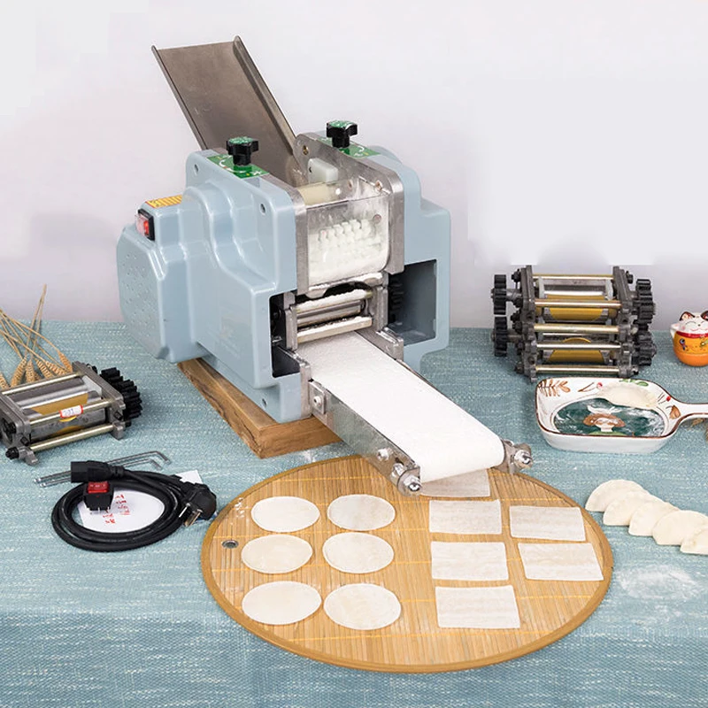 2026 - Electric Fully Automatic Wonton Wrapper, Dough Rolling and Pressing Machine, Commercial Round Dumpling Wrapper, 110V/2