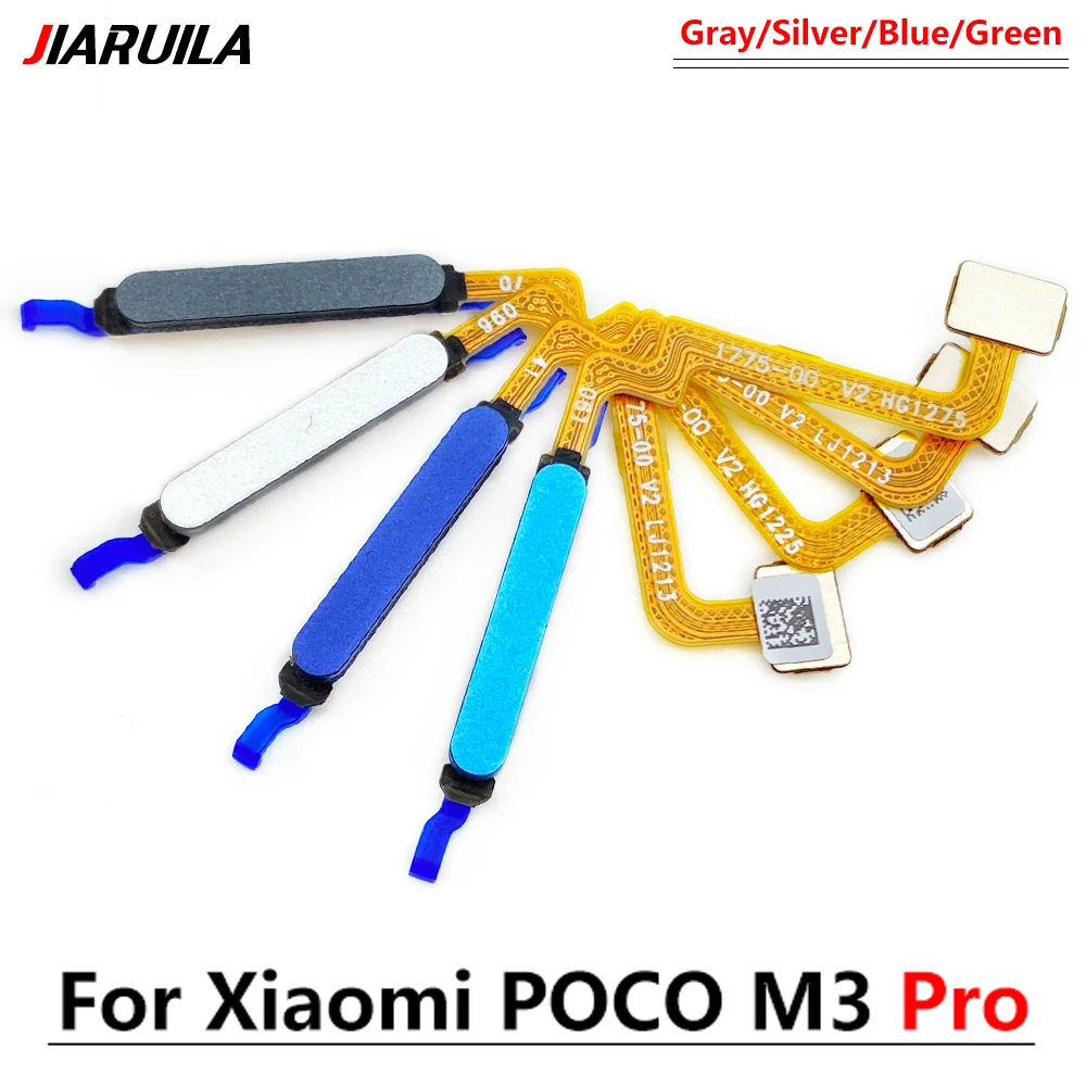 50Pcs，NEW Tested Fingerprint Touch Sensor Home Return Key Menu Button Flex Cable For Xiaomi Poco M3 Pro F3 X3 GT C50