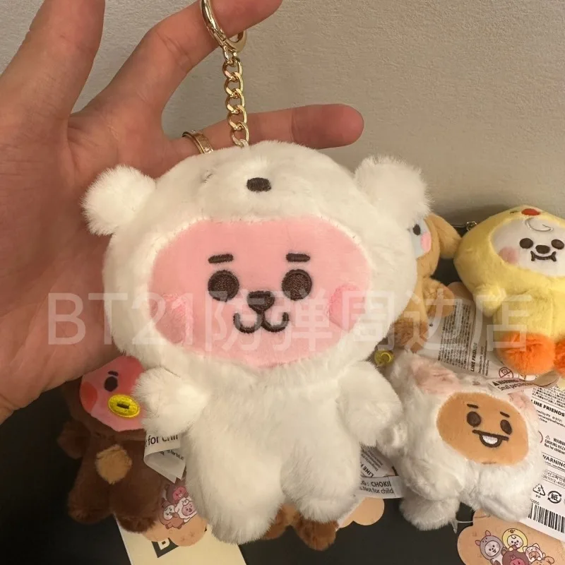 جديد BT21s الحيوان سلسلة هزو Chimmy ألعاب من نسيج مخملي المفاتيح زوجين الكرتون كويا كوكي تاتا دمية حقيبة قلادة حلية هدية للأطفال