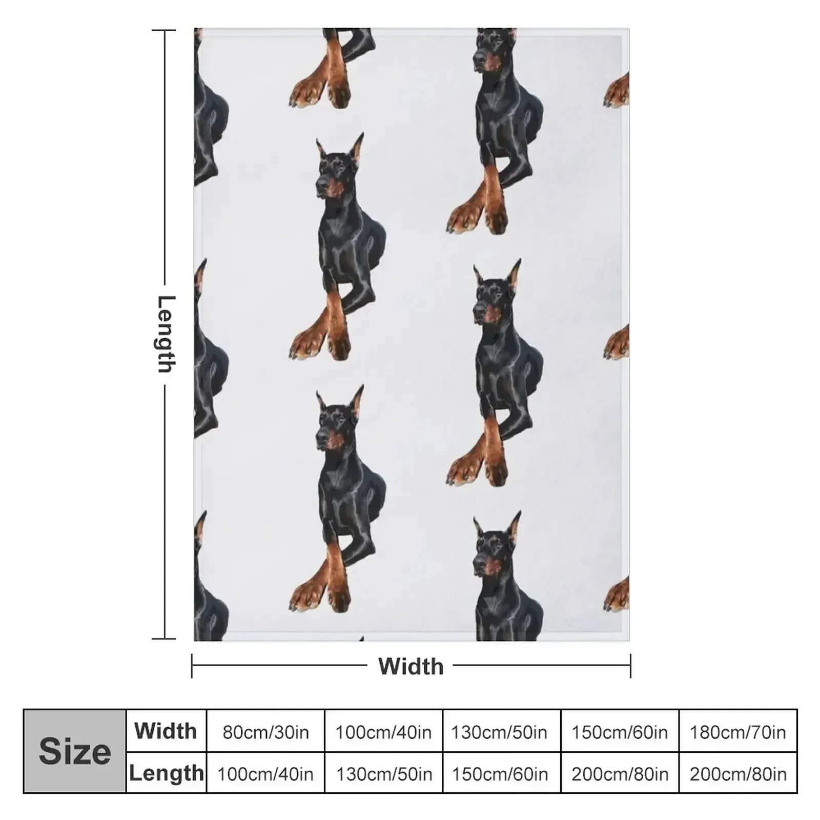 Doberman Dog Dobermann Pinscher Throw Blanket warm for winter Decorative Sofas Blankets