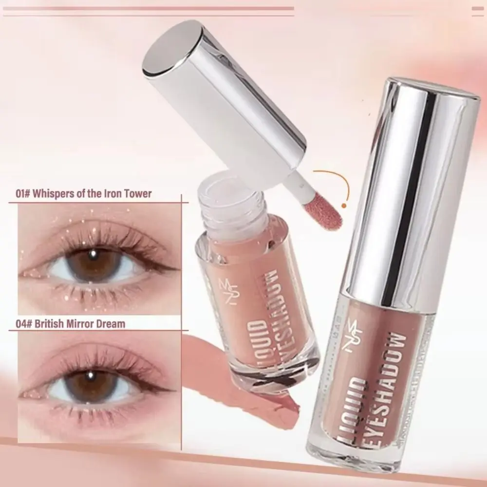 Low Saturation Liquid Eyeshadow Earth Tone Matte Shimmer Matte Eyeshadow Waterproof Formula Shimmer Eyeshadow Everyday Makeup