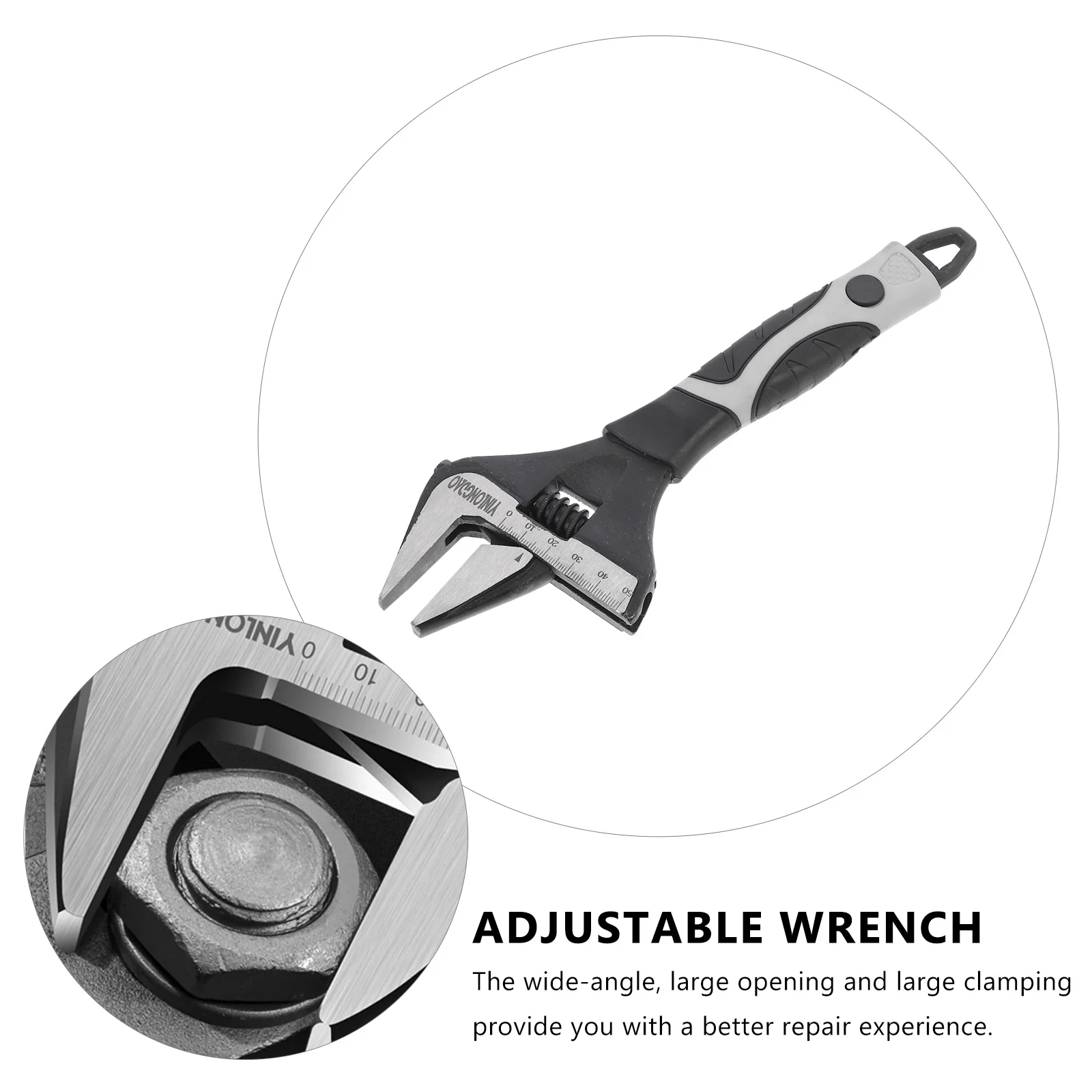 

1Pcs Professional Faucet Wrench Tool Scientific Structure Easy to Use Adjustable Spanner Basin Spanner