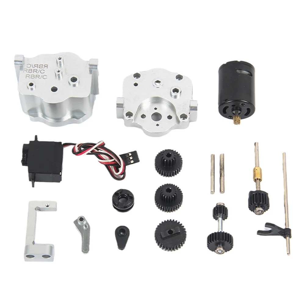 Metal 2 Speed Gearbox 370 Motor Speed Change for C14 C24 B14 B36 MN D90 MN-90 MN99S RC Car Upgrade