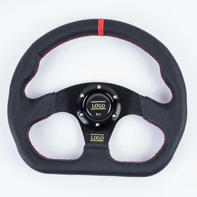 Universal Car Sport Steering Wheel 13Inch 320mm PU Aluminum Racing Drift Steering Wheel With Horn Button Auto Accessories