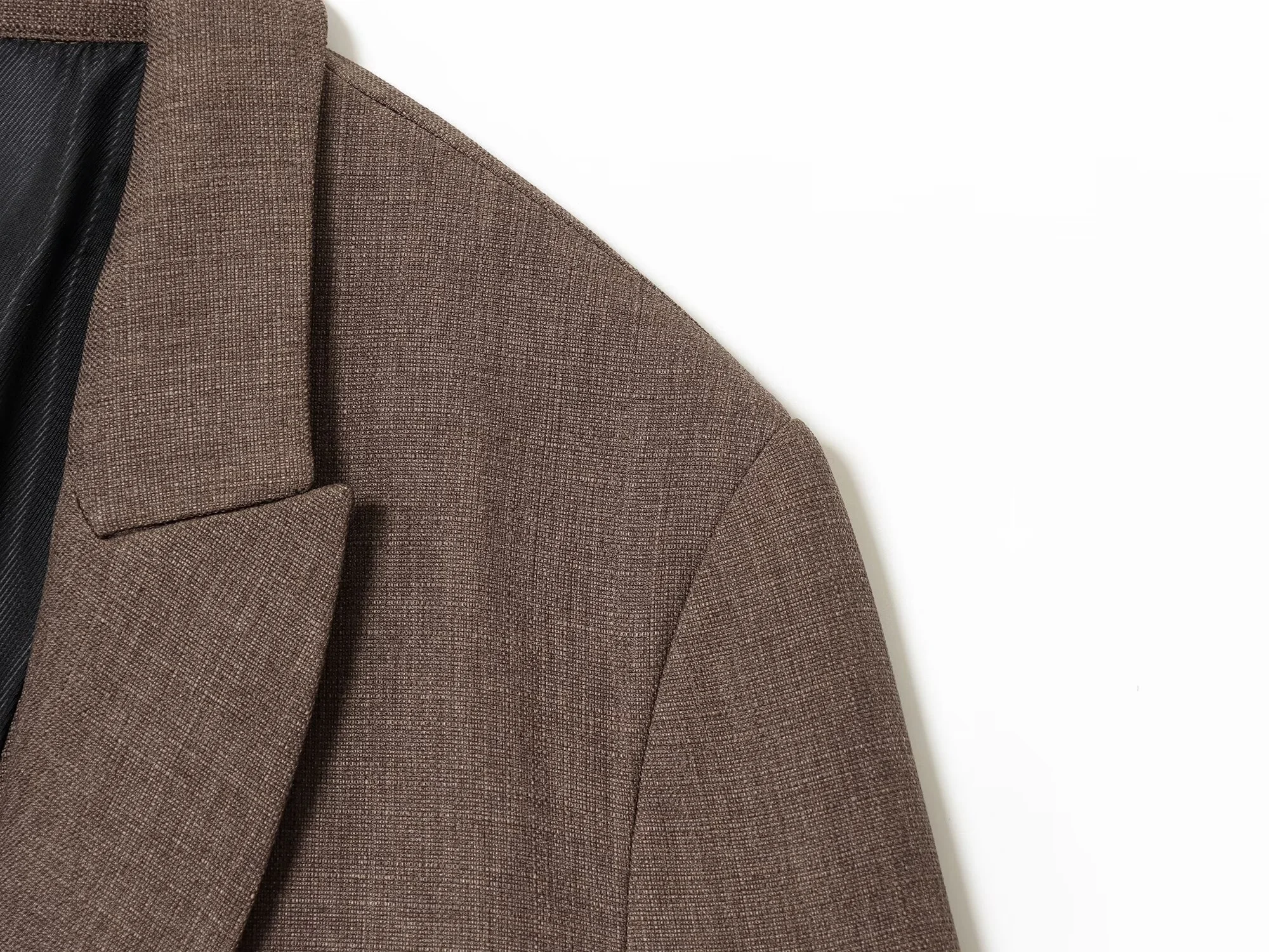 2025 الخريف جديد ملابس نسائية عادية بسيطة موضة ركاب تنوعا طوق طويلة الأكمام دعوى معطف منتصف الخصر السراويل