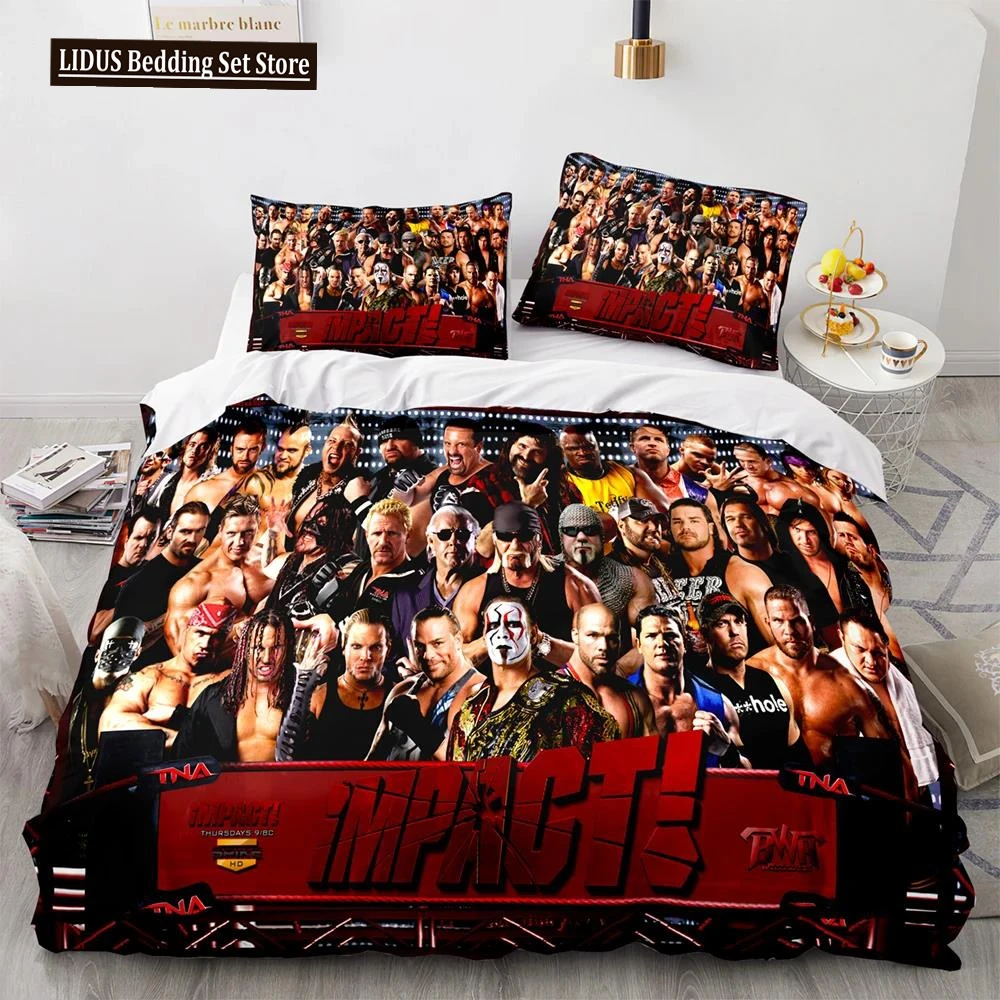 

Wrestling Game WWE EAW Bedding Set Duvet Cover Bedroom Comforter Covers Single Twin King ​Size Quilt Cover Home Textile 2/3PCS