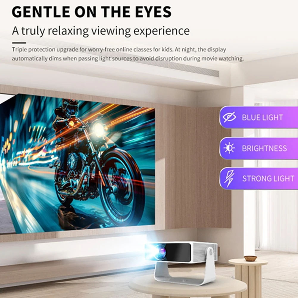 828 Portable Mini Projector 4K Video HD Screen Mirroring Android WiFi 1080P Home Theater Video Beam Projector EU PLUG