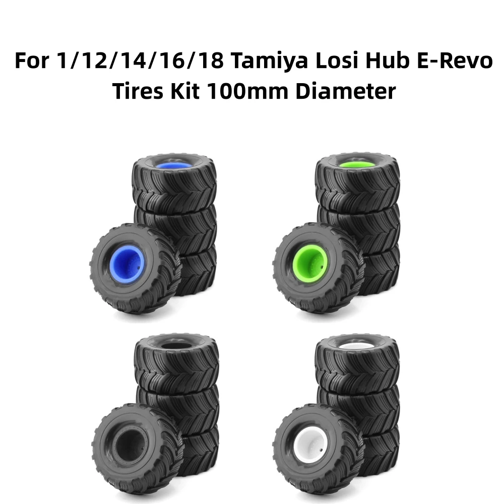 

Для 1/12/14/16/18 Tamiya Losi Hub E-Revo комплект шин 100 мм диаметр модификации радиоуправляемого автомобиля модель грузовика обновленные аксессуары