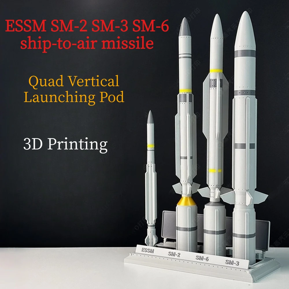 

Коплика масштаба 1:24/1:18, 3D-печать, ESSM SM-2 SM-3 SM-6, игрушка-модель самолета, статическая сборная деталь