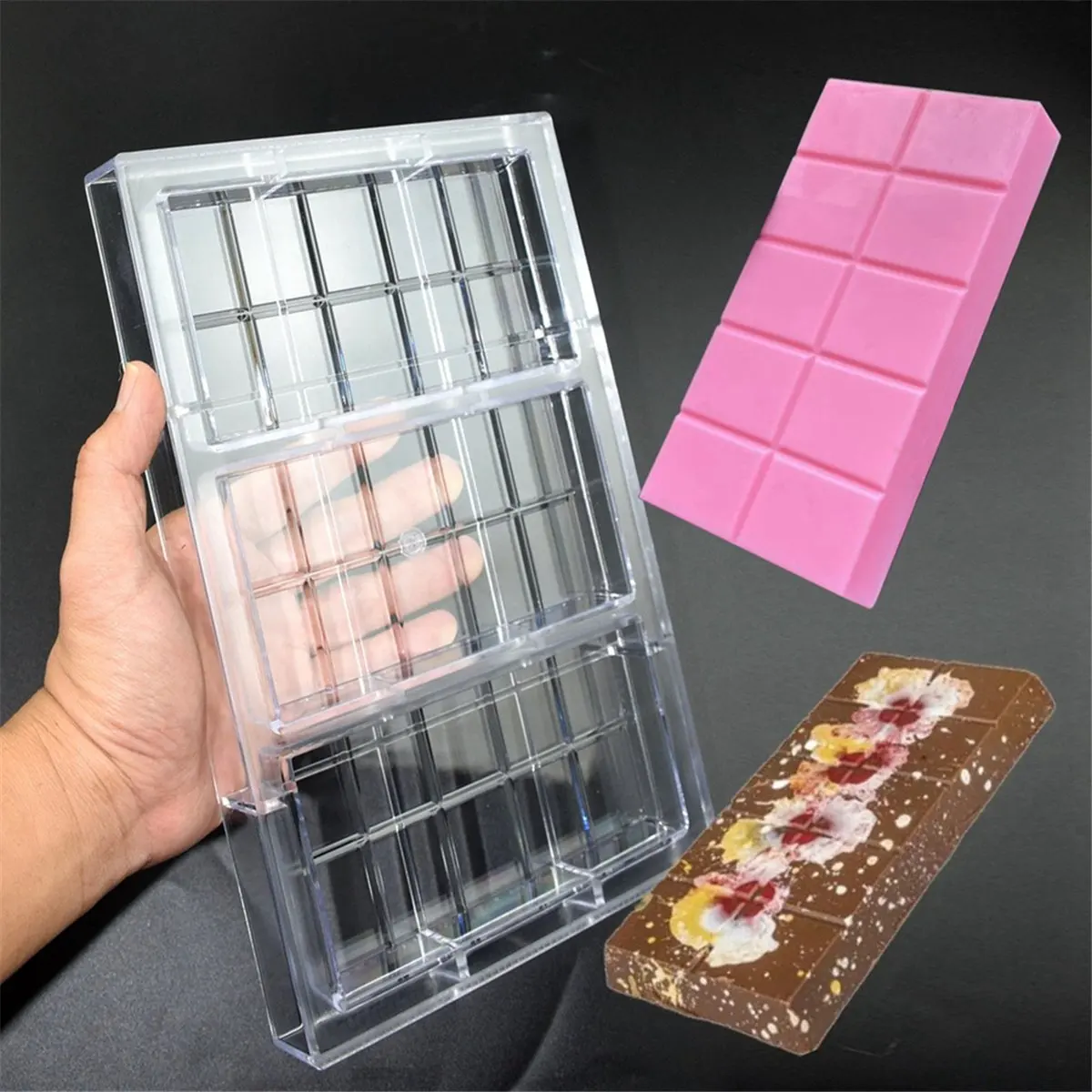 COFA Polycarbonate Chocolate Bar Mold for Candy Making, Baking and Candy Snacks, Appliance for Professional Bakery.