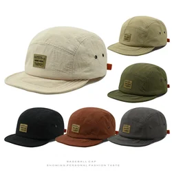 Casquette de baseball japonaise à bord court pour hommes et femmes, casquette hip-hop respirante à séchage rapide, haut souple pliable, broderie de lettres, chapeau à bord souple