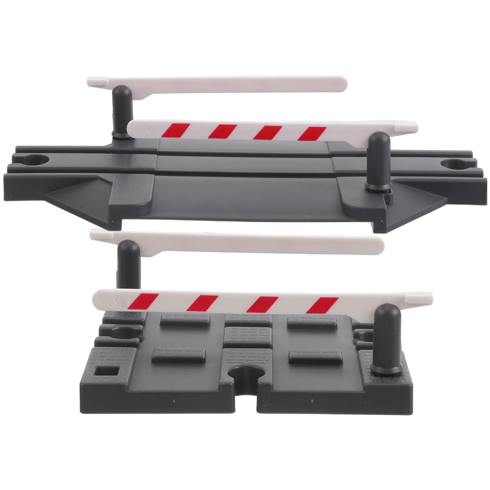 2Pcs Train Track Plastic Barricades Rail Road Expansion Accessories Railway Station Platform Parts Build Toy Train Accessory