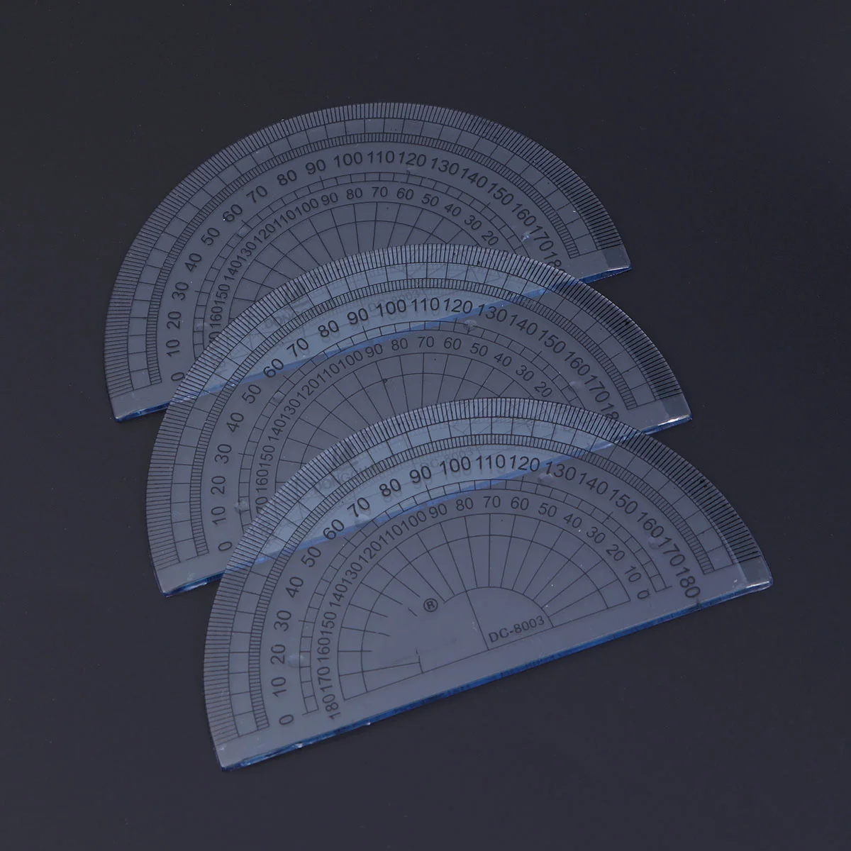 10pcs Protractors Geometry Measuring Tool Clear Plastic 180 Degree Math Ruler For Students School Office Use Drafting Supplies