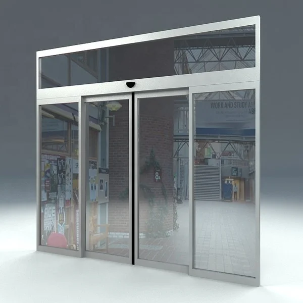 Smart Electric Sliding Door Reflective Glass Automatic Aluminum Doors