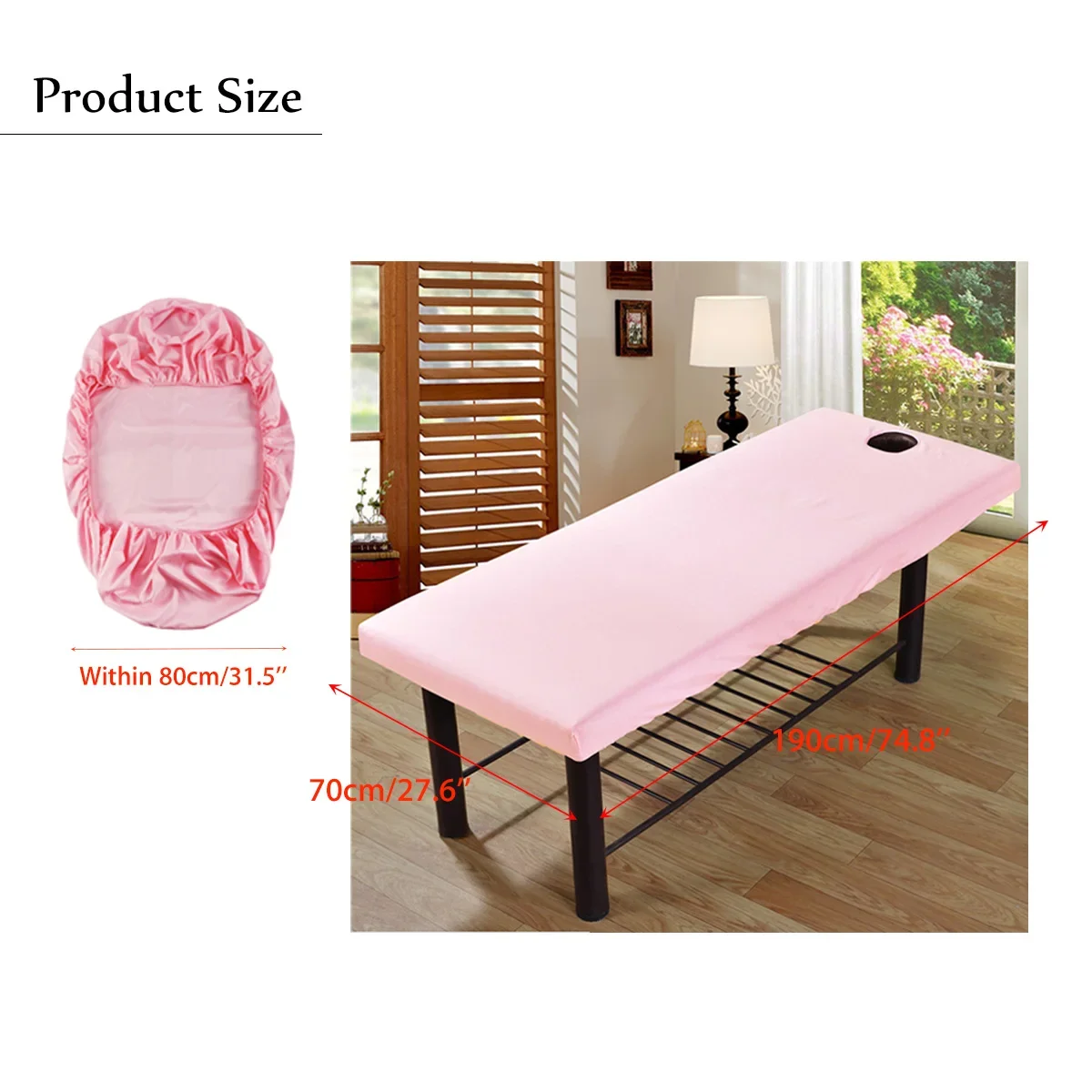 

Soft Polyester Massage Bed Cover Beauty Salon Massage Sheet Body SPA Treatment Relaxation Bedsheet With Face Breath Hole