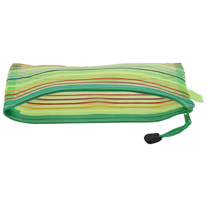 A6 Zipper Mesh Pouch, Colorful Pencil Pen Bag Document Bag Storage Pouch For Travel Makeup, Offices Supplies(28 Pieces)