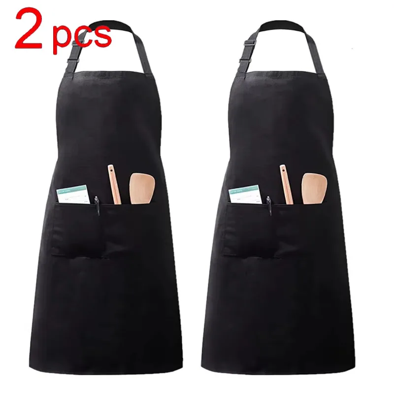 

Cook Apron 2/1pcs Chef Kitchen Work Apron for Catering Hotel Canteen Baking Cafe Bakery Nail salon Household Cleaning Cooking