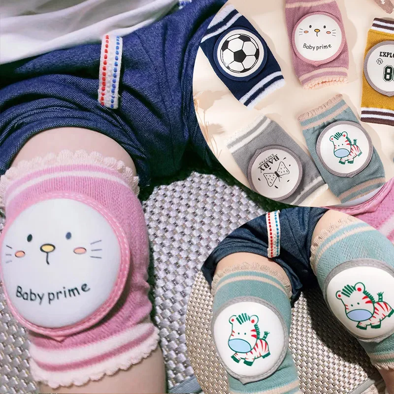 

0-3Y Baby Knee Pad Safety Breathable Crawling Elbow Cushion Infants Toddlers Protector Non-slip Kneecap Cartoon Kids Accessories