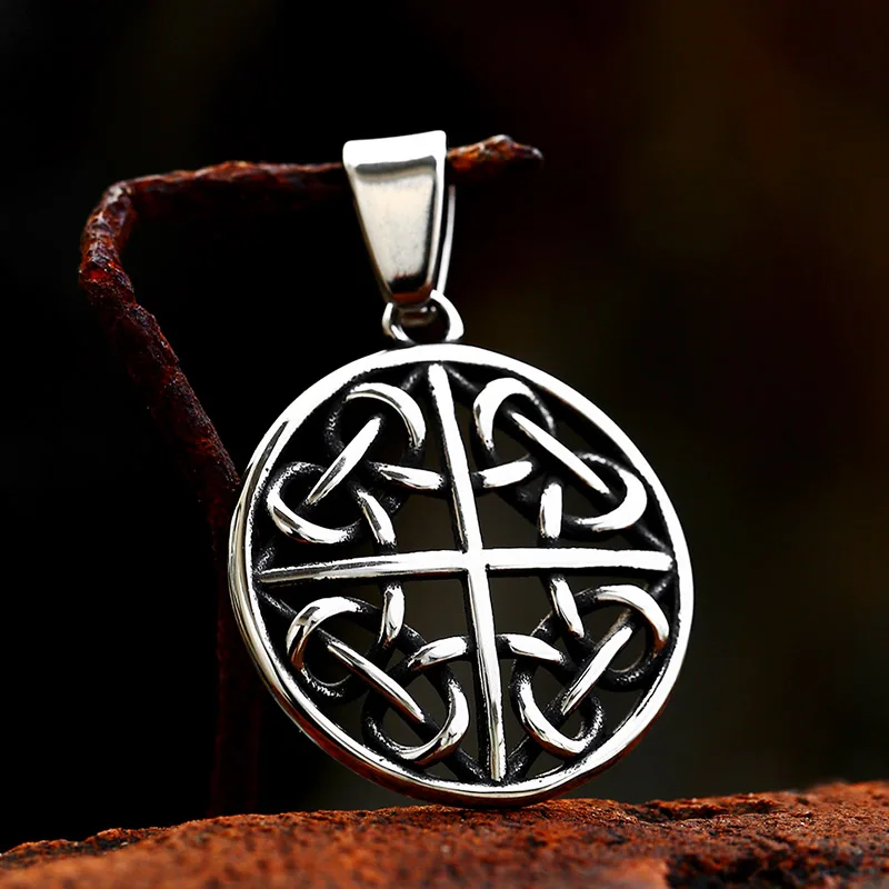 Beier classic retro viking shield pendant necklace round celtic knot Amulet Norse viking Men Jewelry BP8-858