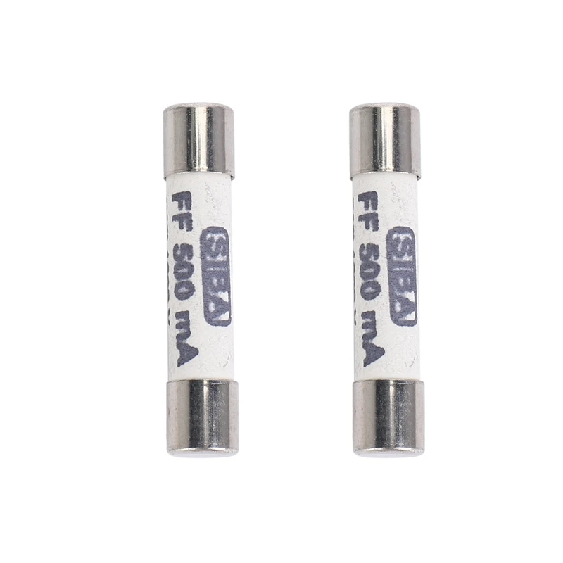 2X 1000V 500mA 6.3 x 32mm White Ceramic Fuse for Multimeter