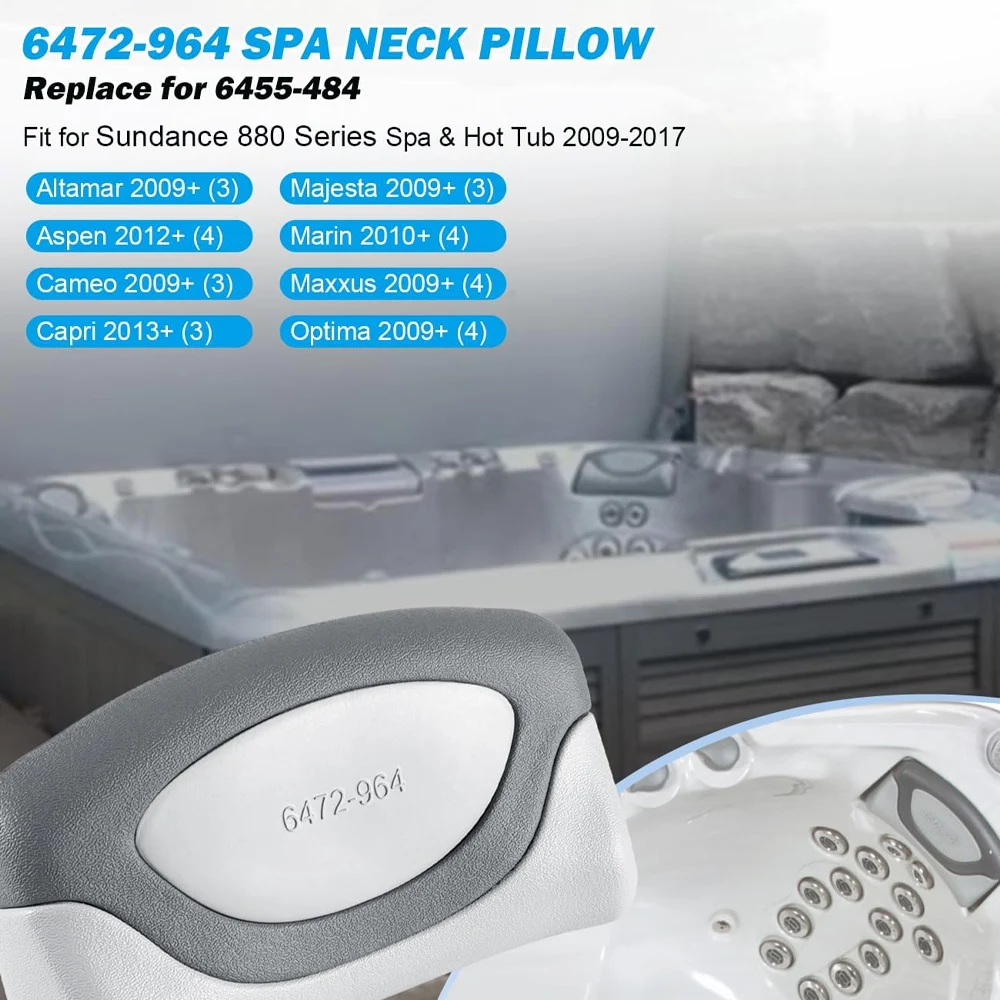 4-Pack 6472-964 Spas Replacement Pillow Fit for Sundance 880 Series Spa & Hot Tub 2009-2017, Replace for 6455-484