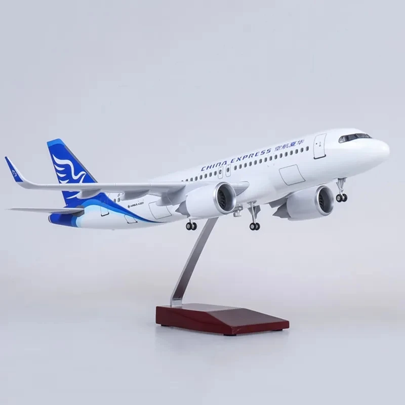 1/80 Scale 47 cm A320 China Post Airlines A320 Neo With Lighting And Wheels Die-cast Resin Aircraft Model Collectible Display