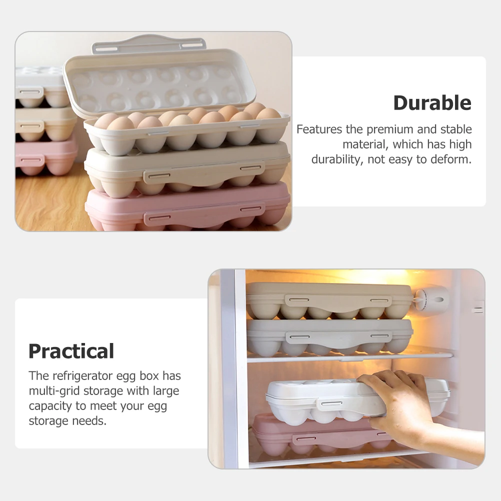 

2 Pcs Dispenser Egg Holder Container 24 Slot Tray Storage Egg Holder For Refrigerator 18 Count ganizer Plastic Kitchen
