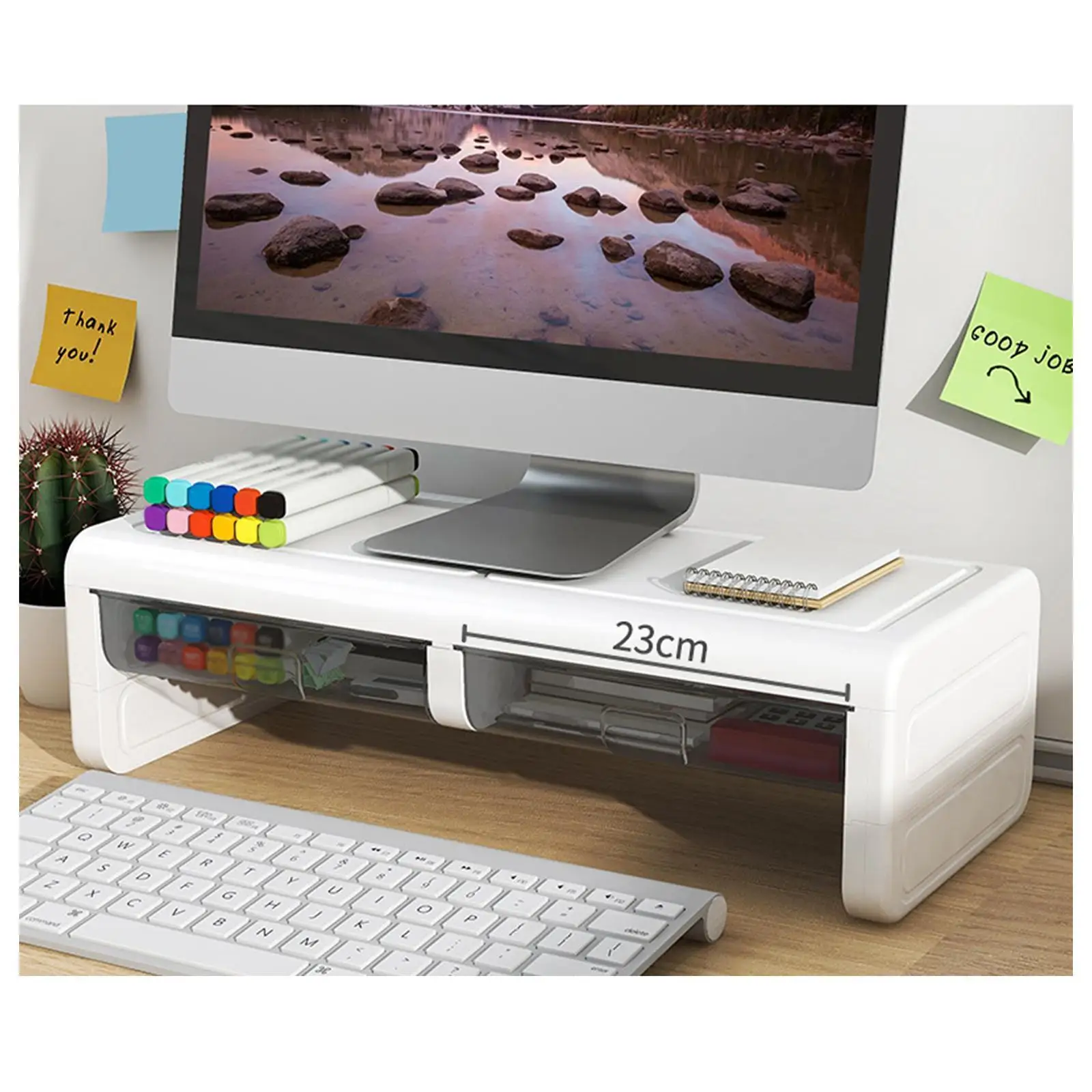 Computer Monitor Holder Sundries Storage Stand for Home Use Office Notebook