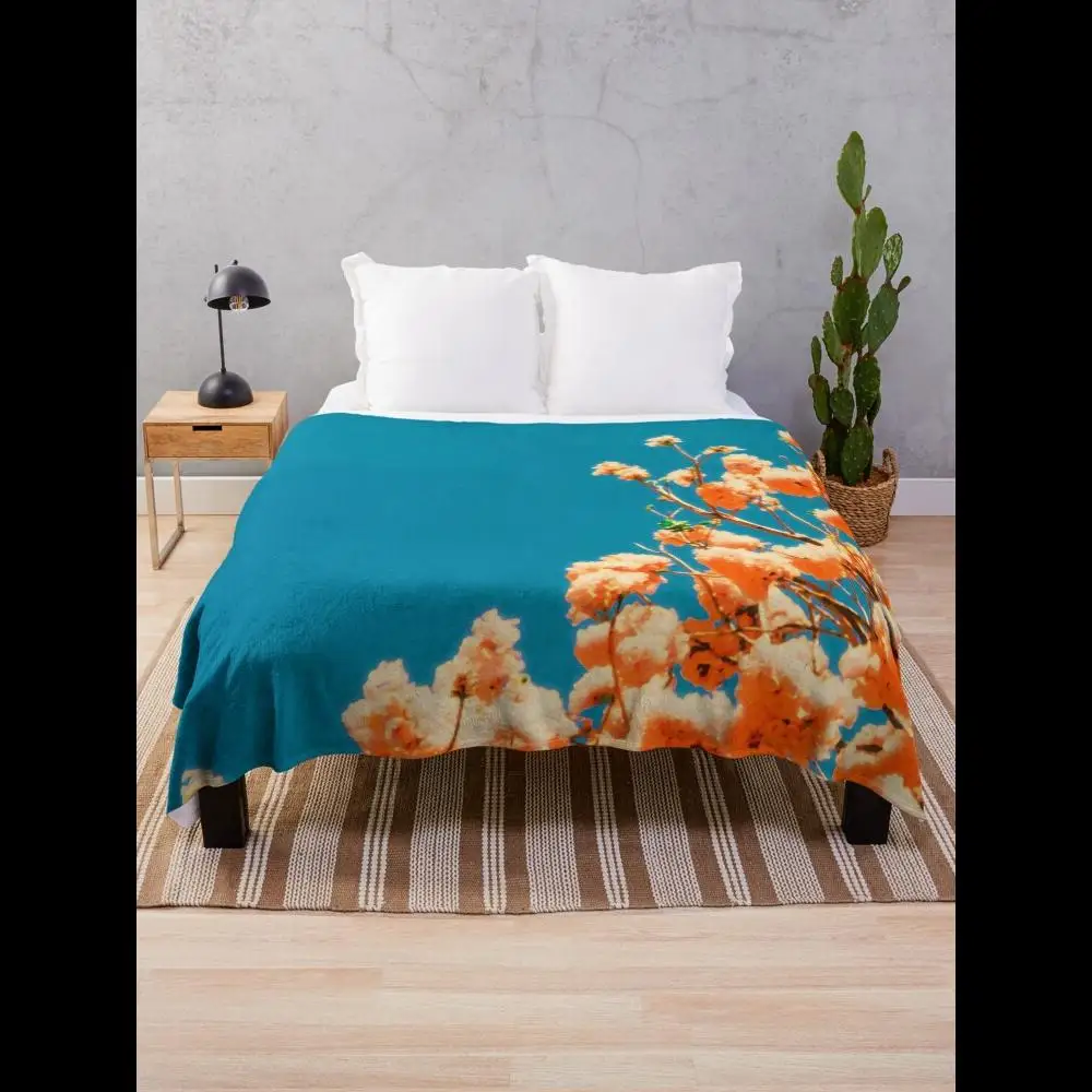 

Aesthetic Anime Flowers Throw Blanket for Cozy Comfort Home Textiles
