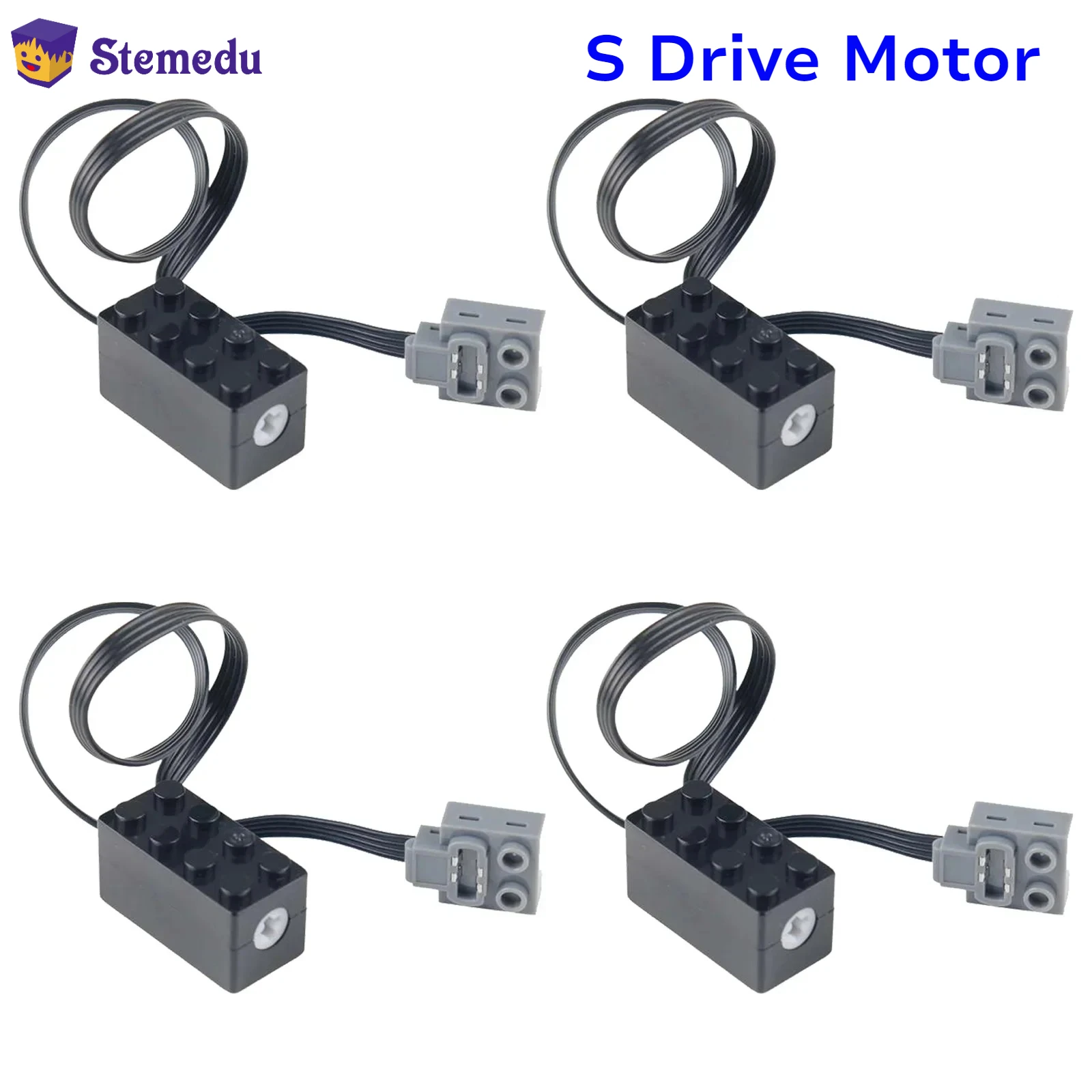 Motor de accionamiento S Compatible con el paquete de energía del motor Legoeds, par de velocidad lenta modificado, funciones de potencia técnica MOC, componentes, juguete de motor