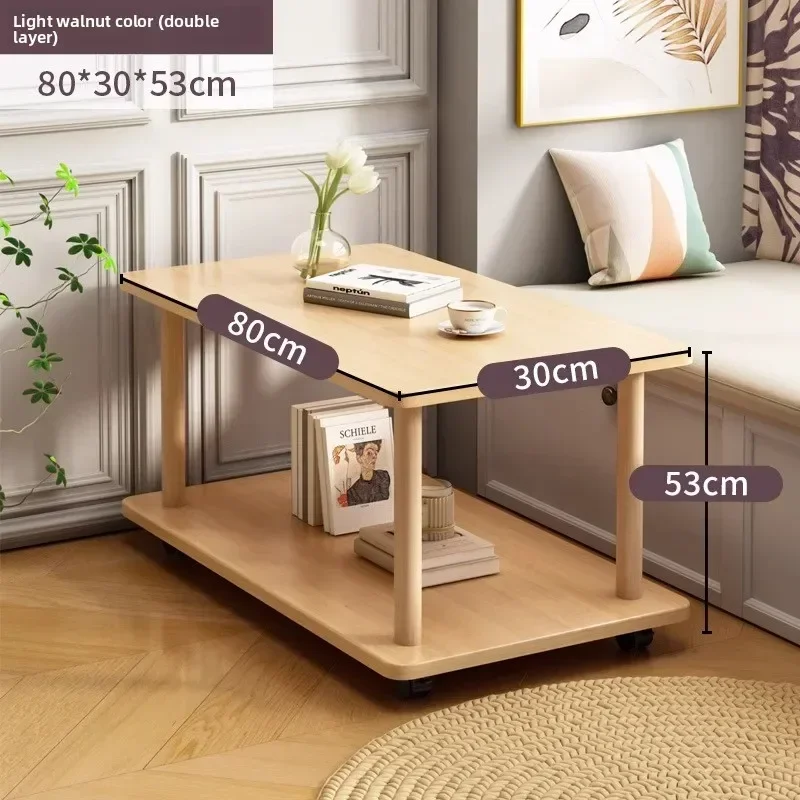 New model Sofa side small table coffee table bedside square table cream wind rack fixed model premium