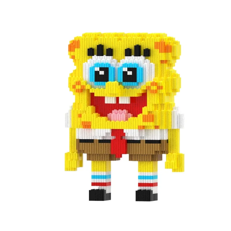 

New Style 25cm Big-Sized SpongeBob and Patrick Small-Particle Building Blocks for Assembly Toy Gift Chinese Building Blocks