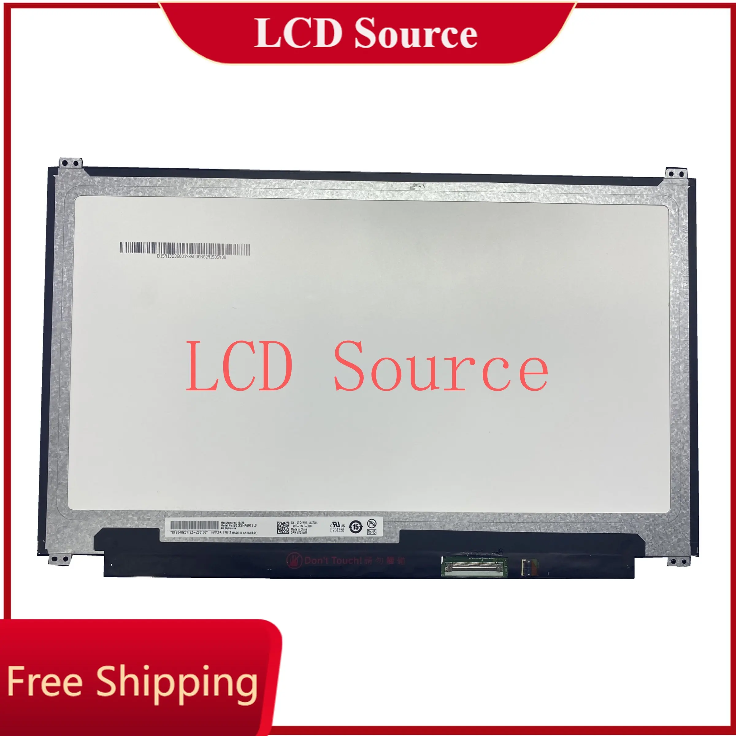 B133HAB01.0 13.3 Inch Edp Laptop Màn Hình LCD Panel 1920 × 1080 40 Chân