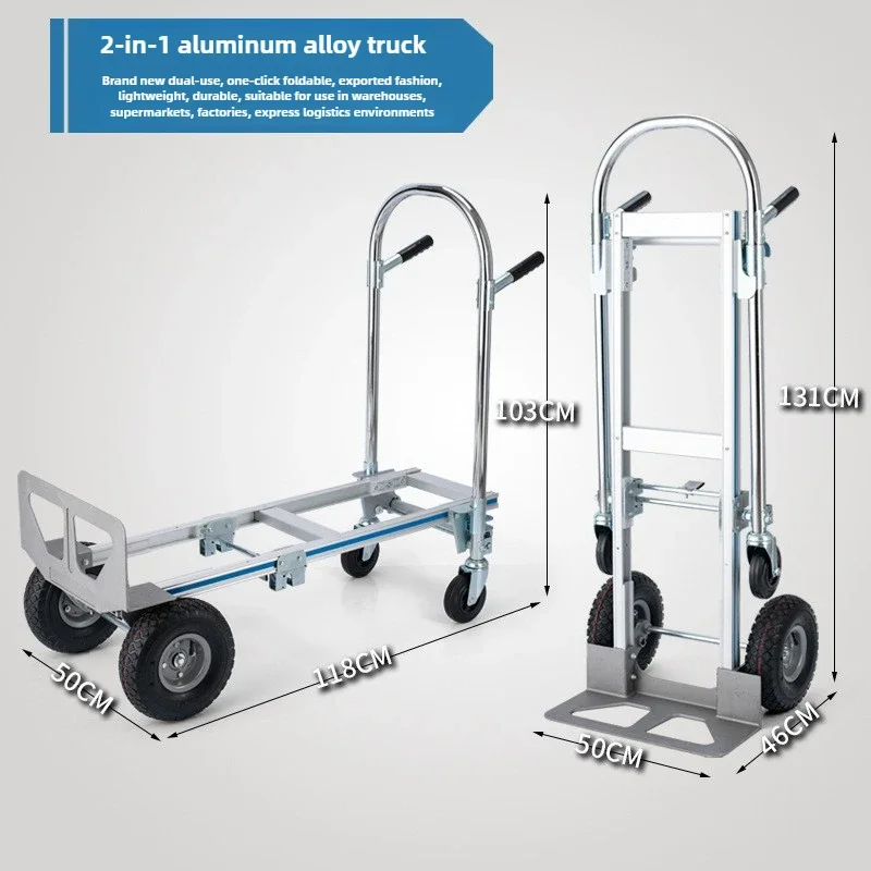 Aluminum Alloy Flatbed Truck Load King Folding Trolley Tiger Transporter Luggage Warehouse