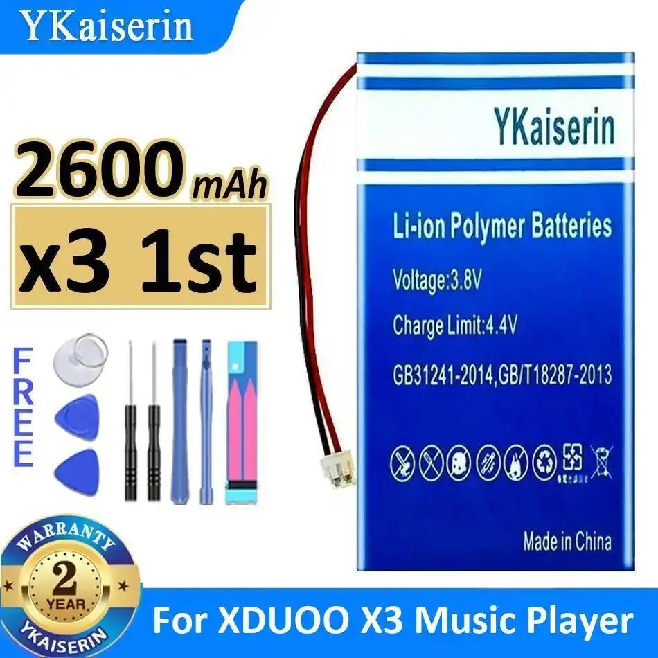 

Safe Music Player Battery Lightweight 2600Mah For Xduoo X3 1St