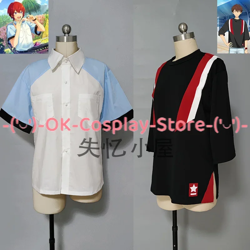 Game Ensemble Stars Morisawa Chiaki Suou Tsukasa Cosplay Costume Party Suit Summer Casual Tshirt  Halloween Uniforms Custom Made